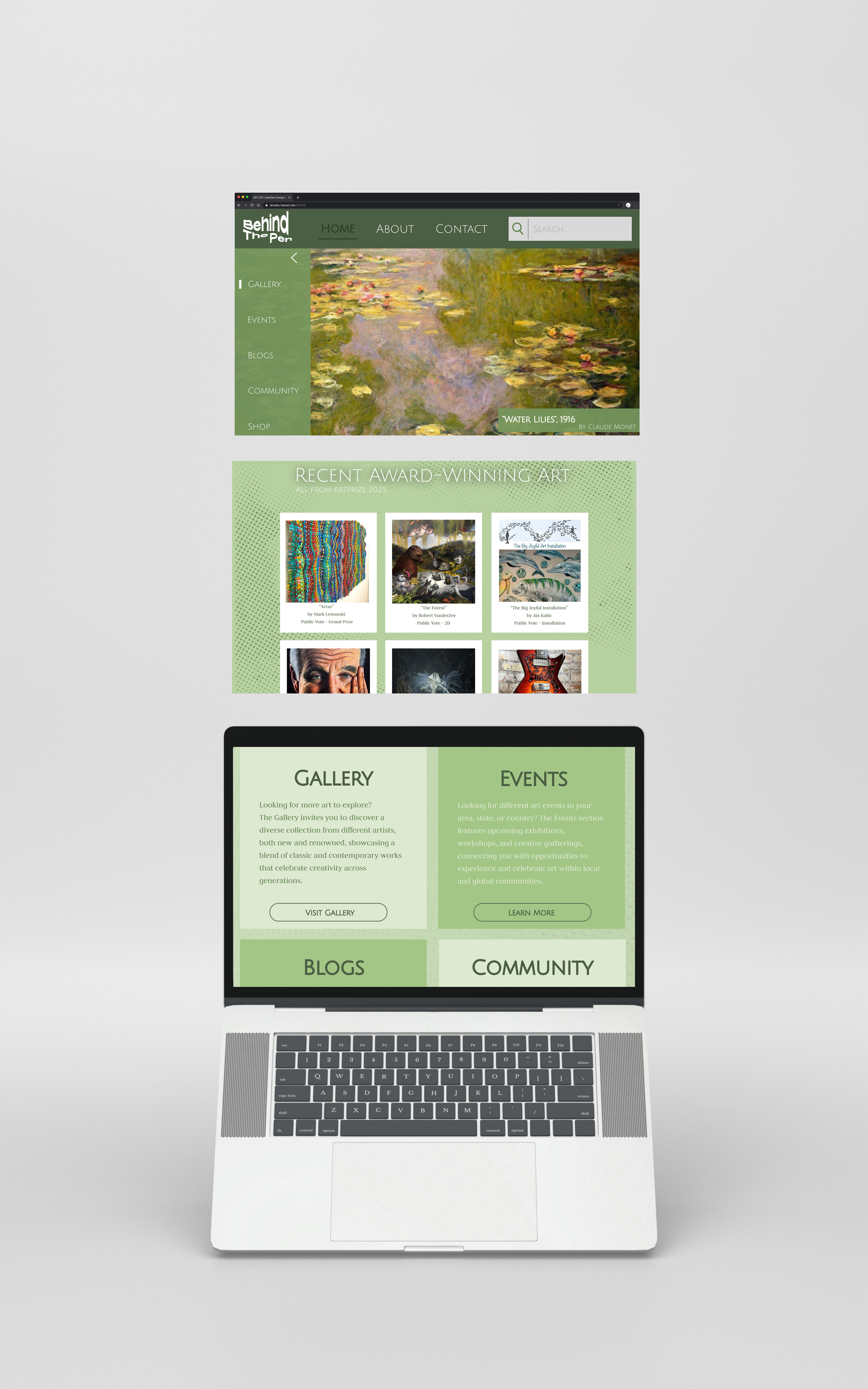 Device mockup on a laptop