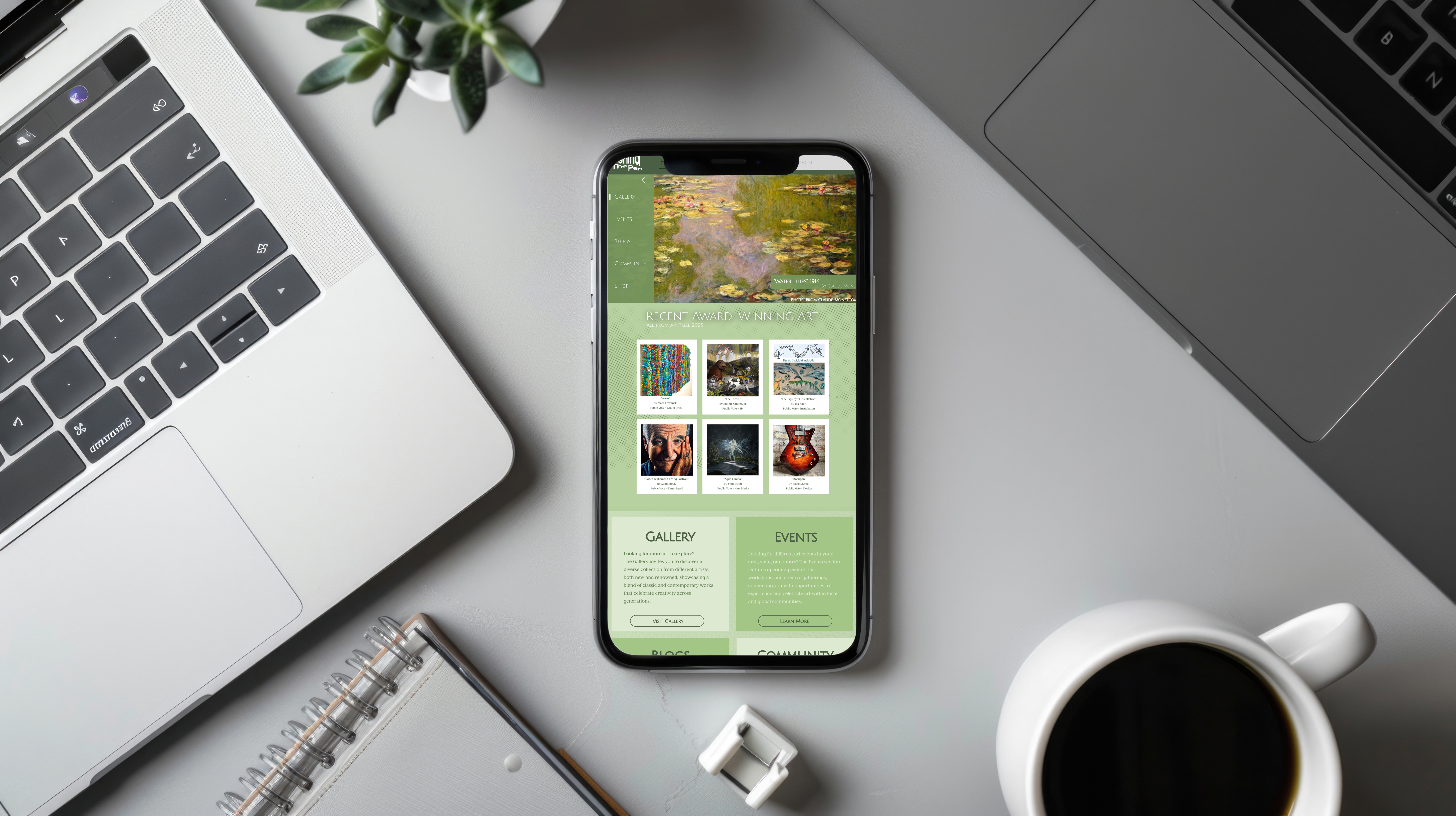 Device mockup on a phone
